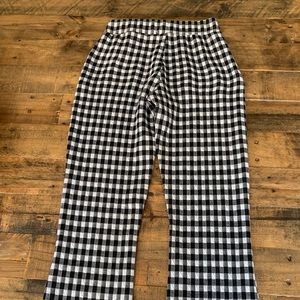 Checkered flare pants